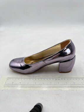 YDN Purple Square Toe Pumps Chunky Heels Daily Shoes for Work Party Wedding Dres